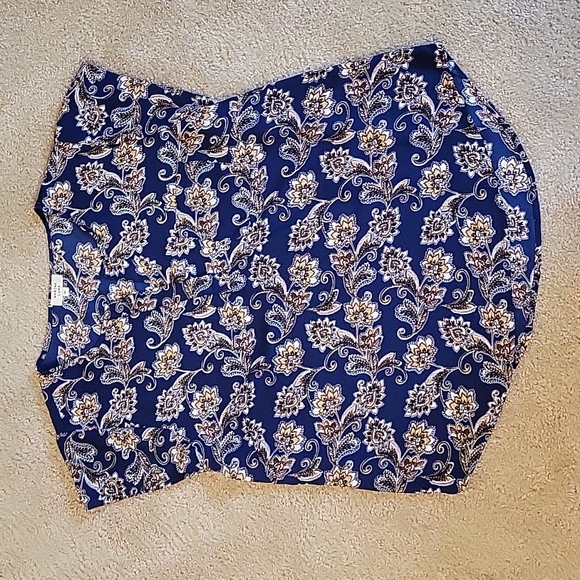 Marina Luna Tops - Navy and Gold Floral Marina Luna Blouse XL